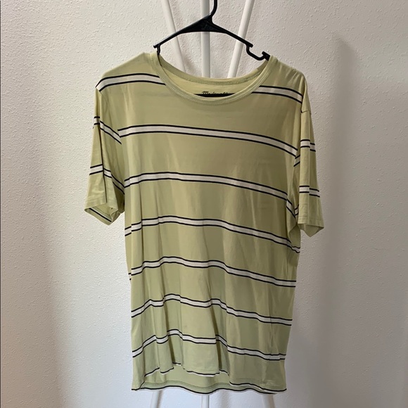 Madewell Olive Striped Tee - Picture 1 of 3